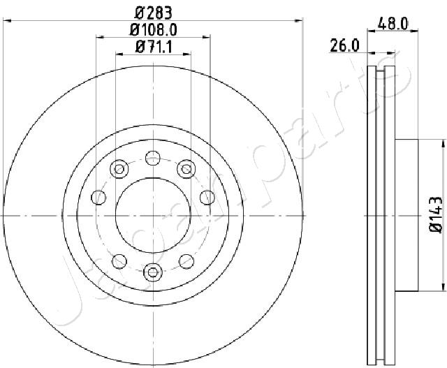 JAPANPARTS DI-0634 Brake Disc