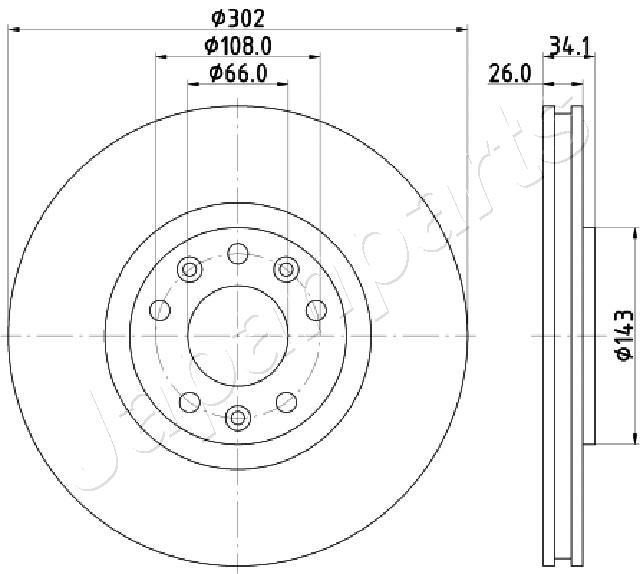 JAPANPARTS DI-0635 Brake Disc