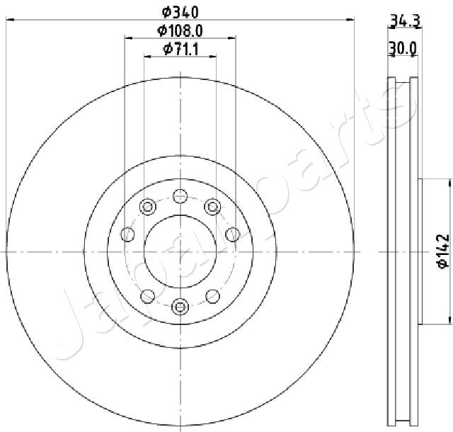 JAPANPARTS DI-0636 Brake Disc