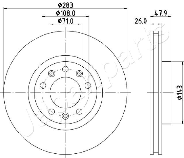 JAPANPARTS DI-0637 Brake Disc