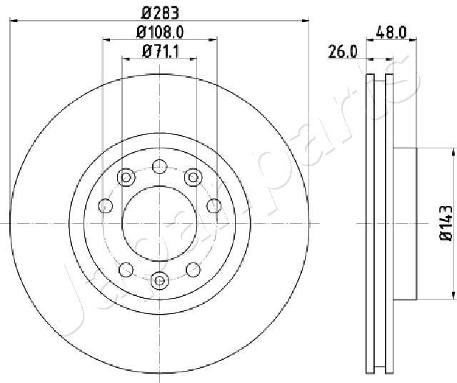 JAPANPARTS DI-0638 Brake Disc