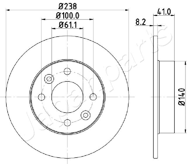 JAPANPARTS DI-0700 Brake Disc