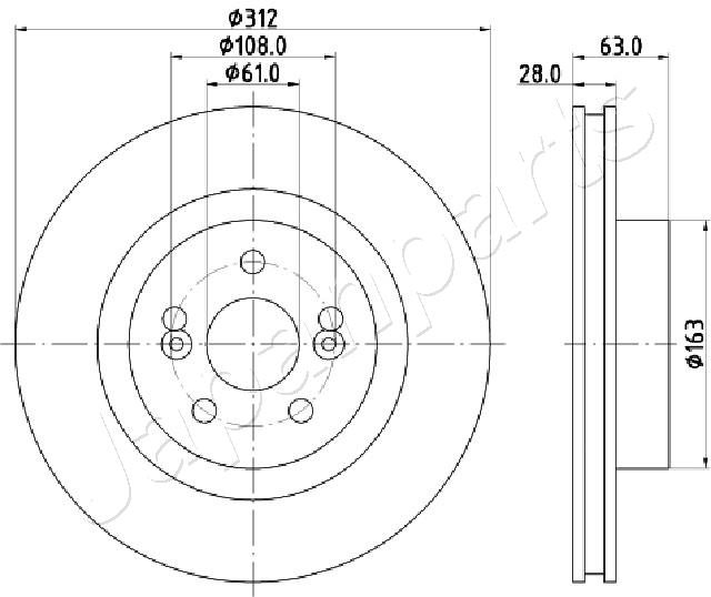 JAPANPARTS DI-0701 Brake Disc