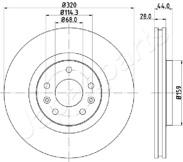 JAPANPARTS DI-0702 Brake Disc