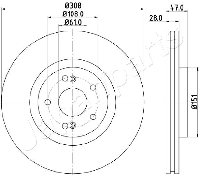 JAPANPARTS DI-0703 Brake Disc