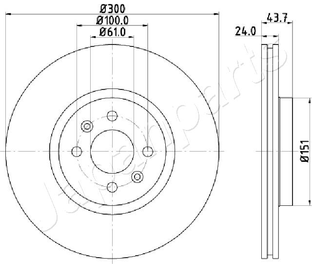 JAPANPARTS DI-0705 Brake Disc