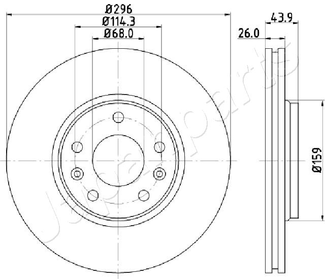 JAPANPARTS DI-0707 Brake Disc