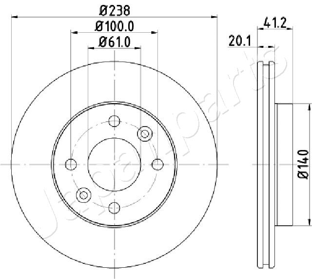 JAPANPARTS DI-0708 Brake Disc