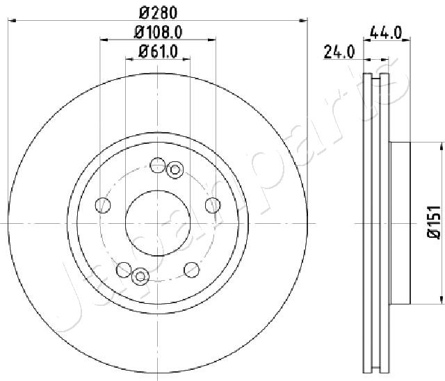 JAPANPARTS DI-0710 Brake Disc