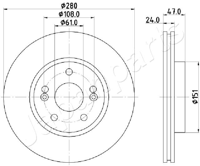 JAPANPARTS DI-0711 Brake Disc