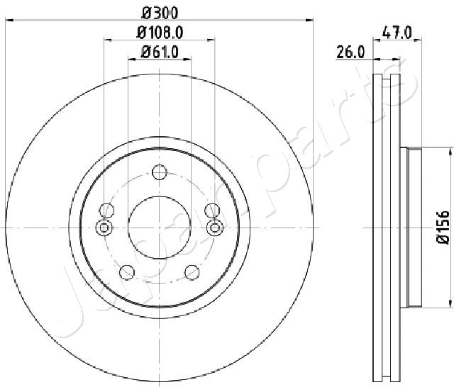 JAPANPARTS DI-0712 Brake Disc