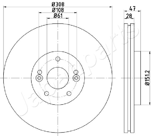 JAPANPARTS DI-0713 Brake Disc