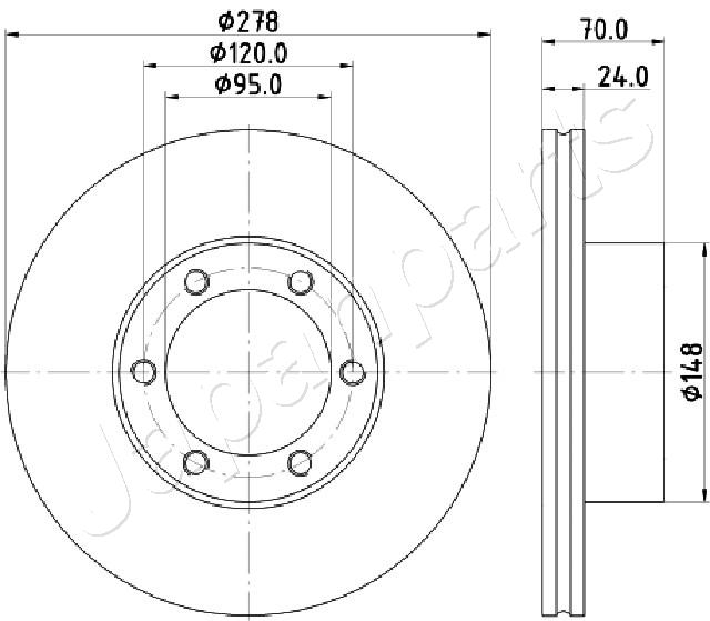 JAPANPARTS DI-0715 Brake Disc