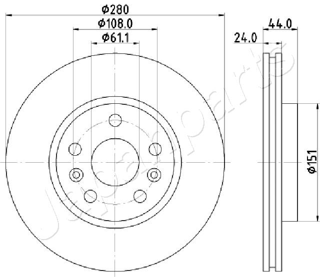 JAPANPARTS DI-0716 Brake Disc