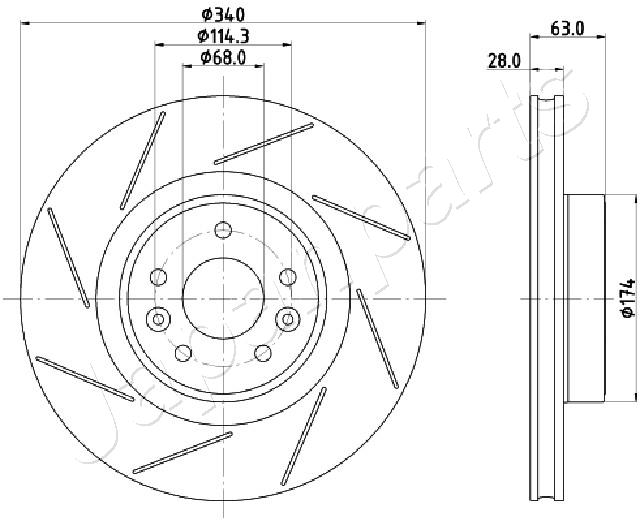 JAPANPARTS DI-0717 Brake Disc