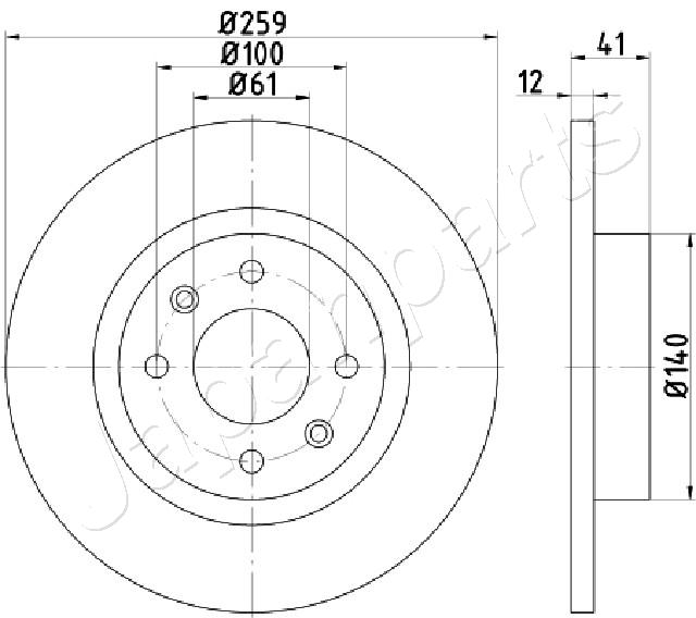 JAPANPARTS DI-0719 Brake Disc