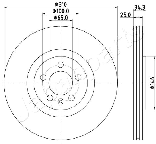 JAPANPARTS DI-0900 Brake Disc