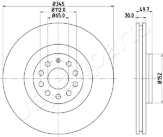 JAPANPARTS DI-0908 Brake Disc