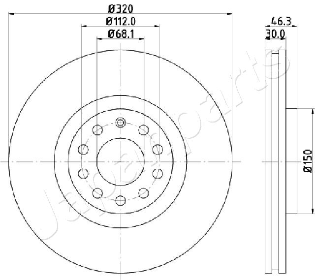 JAPANPARTS DI-0909 Brake Disc