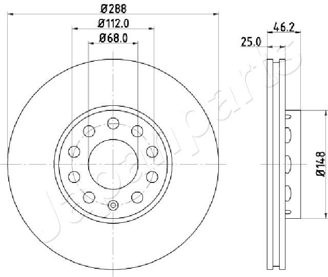 JAPANPARTS DI-0910 Brake Disc