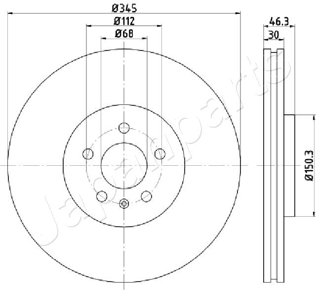 JAPANPARTS DI-0912 Brake Disc