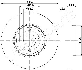 JAPANPARTS DI-0916 Brake Disc