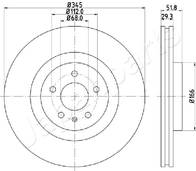 JAPANPARTS DI-0918 Brake Disc