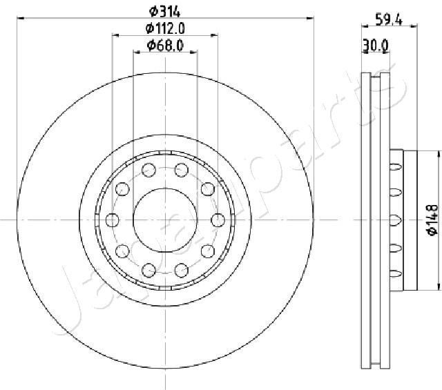 JAPANPARTS DI-0924 Brake Disc