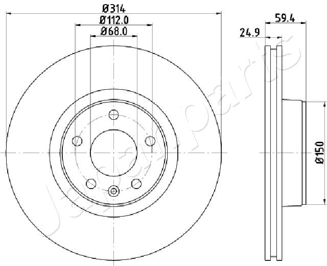 JAPANPARTS DI-0927 Brake Disc