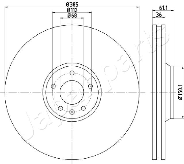 JAPANPARTS DI-0928 Brake Disc