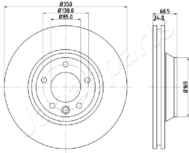 JAPANPARTS DI-0931 Brake Disc