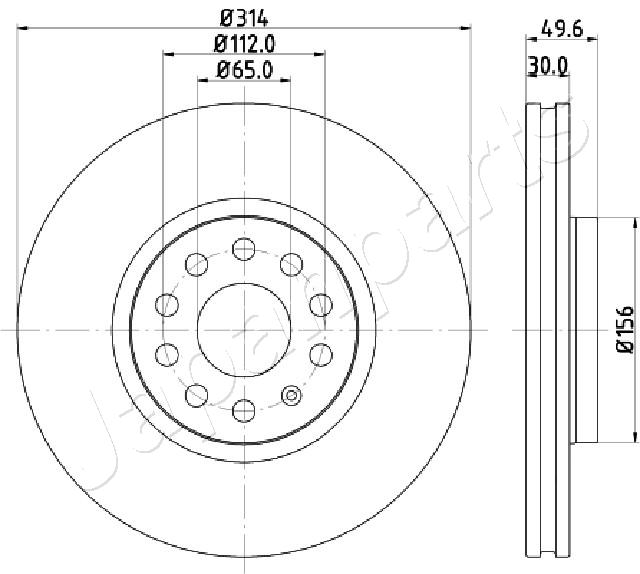 JAPANPARTS DI-0933 Brake Disc