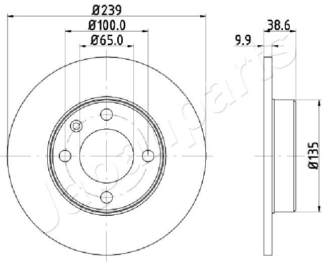 JAPANPARTS DI-0937 Brake Disc