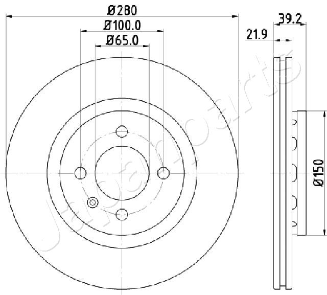 JAPANPARTS DI-0940 Brake Disc