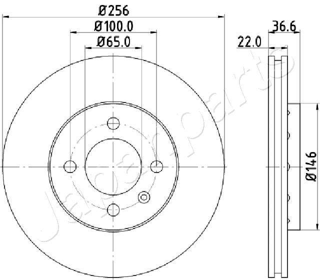 JAPANPARTS DI-0943 Brake Disc