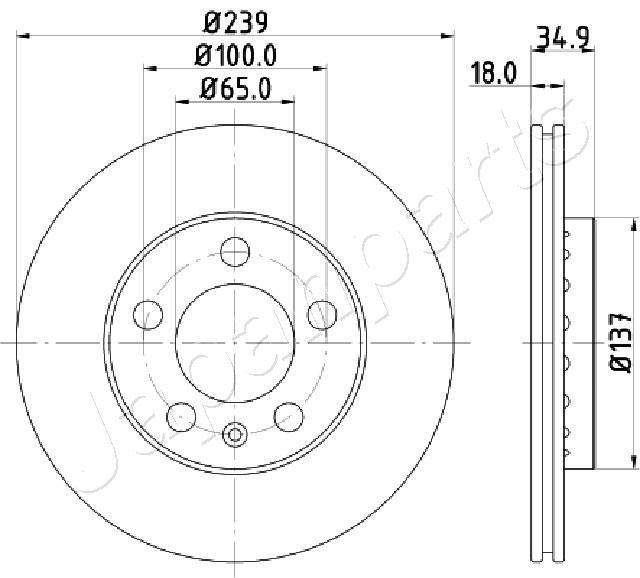 JAPANPARTS DI-0945 Brake Disc