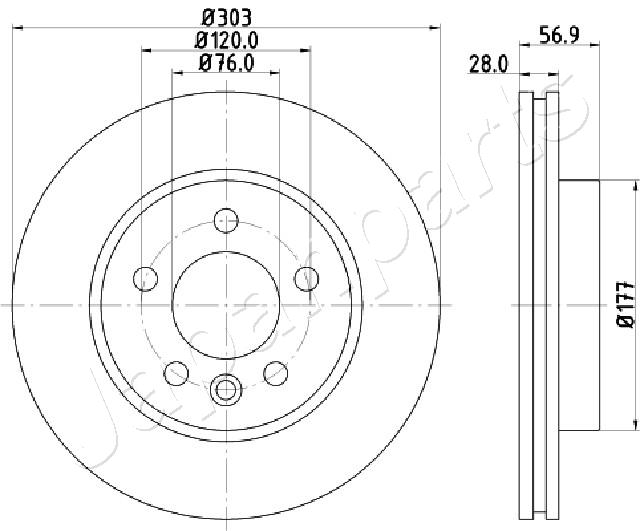 JAPANPARTS DI-0948 Brake Disc