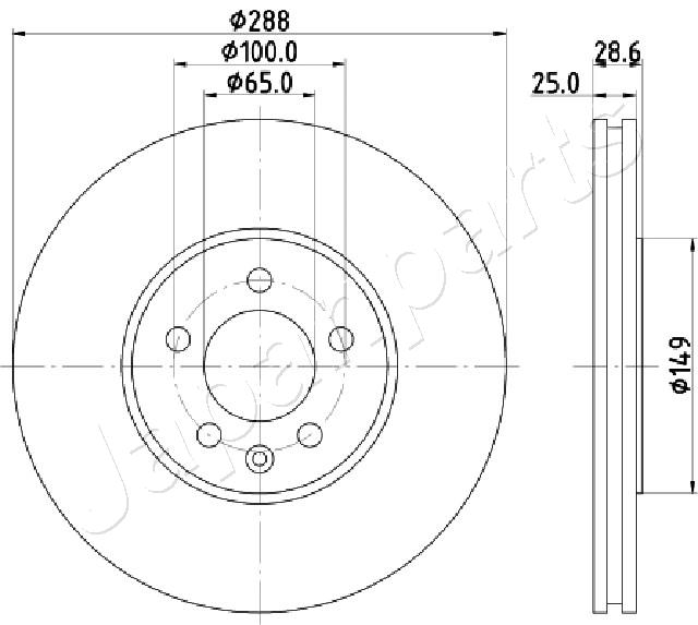 JAPANPARTS DI-0950 Brake Disc