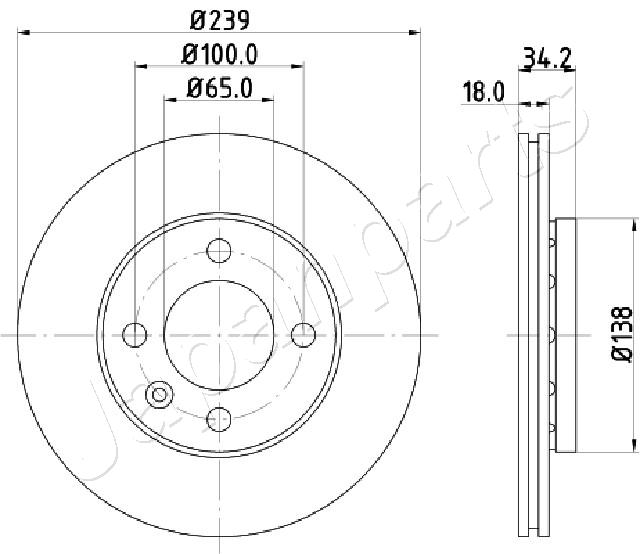 JAPANPARTS DI-0952 Brake Disc