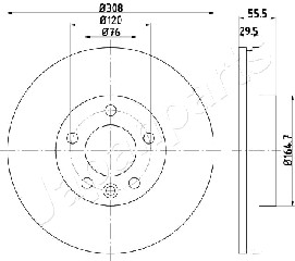 JAPANPARTS DI-0953 Brake Disc