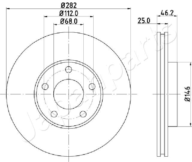 JAPANPARTS DI-0955 Brake Disc