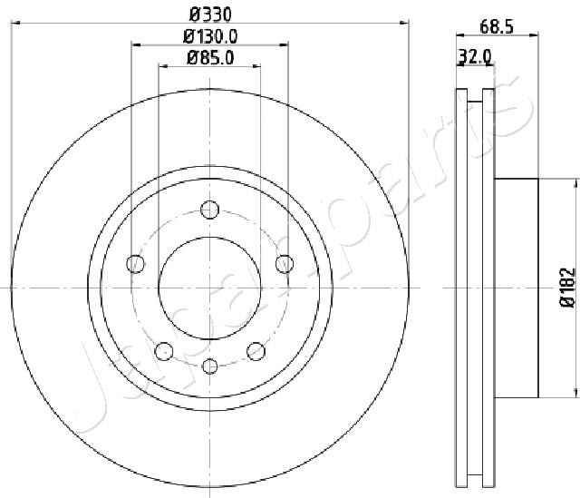 JAPANPARTS DI-0957 Brake Disc