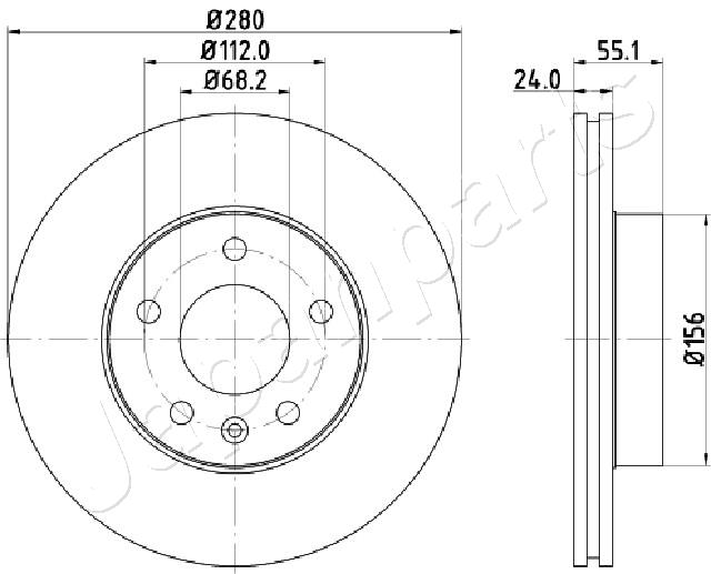 JAPANPARTS DI-0958 Brake Disc