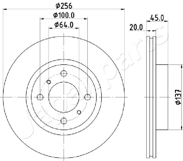 JAPANPARTS DI-551 Brake Disc