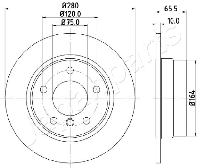 JAPANPARTS DP-0100 Brake Disc