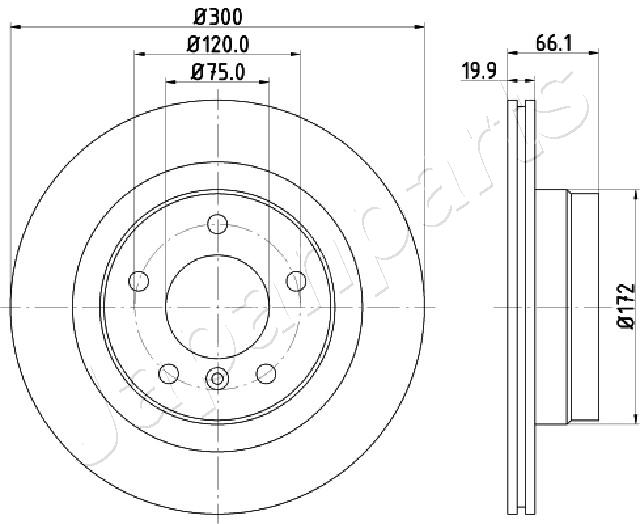 JAPANPARTS DP-0101 Brake Disc