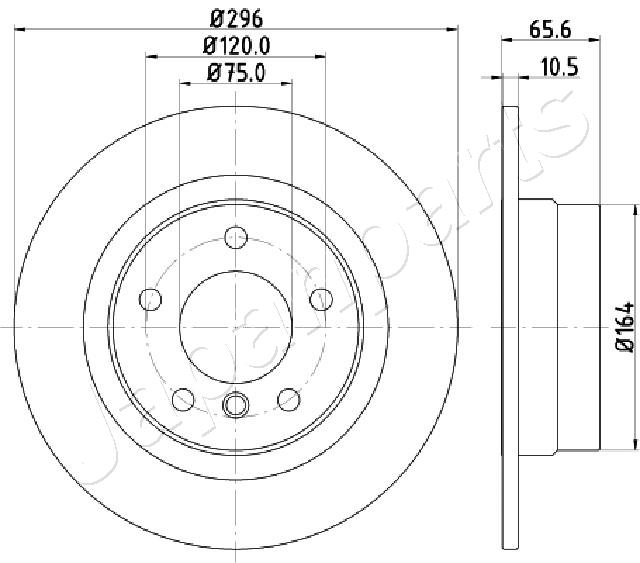 JAPANPARTS DP-0102 Brake Disc