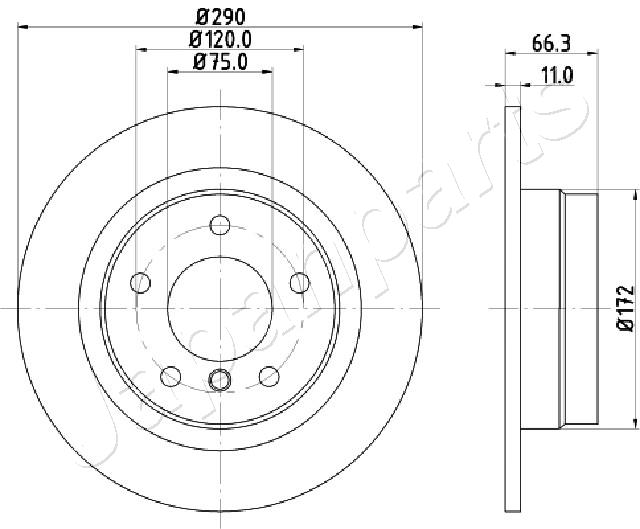 JAPANPARTS DP-0103 Brake Disc