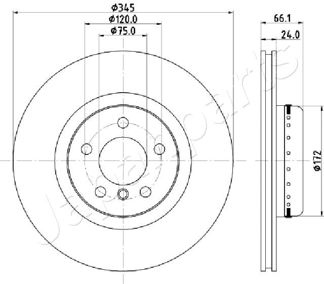 JAPANPARTS DP-0104 Brake Disc