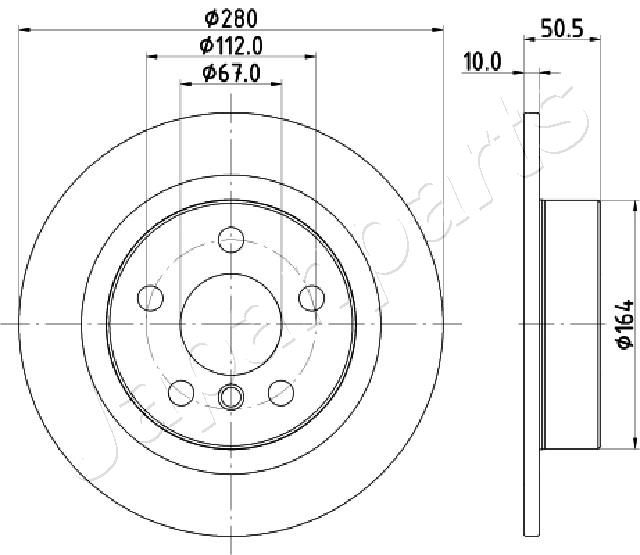 JAPANPARTS DP-0105 Brake Disc